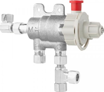 Chicago Faucets 131-CFMABRCF Chicago Faucets Part: Thermostatic Mixing Valve with Inlet Connection for Cold Water Bypass, Includes Pipe Flush Mode, Rough Chrome