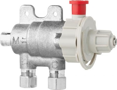 Chicago Faucets 131-LCFMJKABRCF Chicago Faucets Part: Thermostatic Mixing Valve, Includes Pipe Flush Mode, Less Check Valves for Patient Care Applications, Rough Chrome