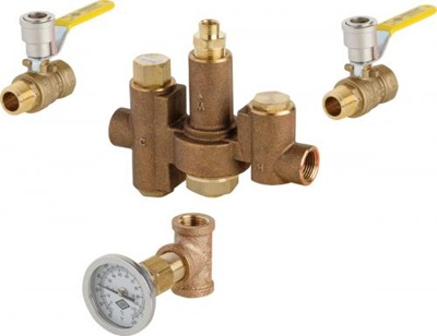 Chicago Faucets 132-LFSTABNF Chicago Faucets Part: Emergency Thermostatic Mixing Valve with Cold Water Bypass, 1/2" NPT Inlet, 1/2" NPT Outlet