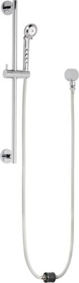 Chicago Faucets 151-ADPVCW Wall Mounted 2.5 GPM Hand Spray, Two 34" White Vinyl Hoses with Auto Drain and 24" Slide Bar