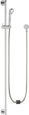 Chicago Faucets 153-175ADCP Wall Mounted 1.75 GPM Hand Spray, Two 34" Stainless Steel Hoses with Auto Drain and 48" Slide Bar