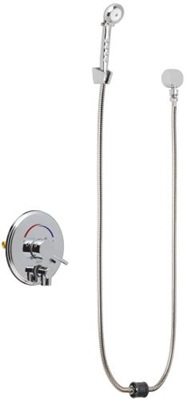 Chicago Faucets SH-PB4-00-060 Tub and Shower System, Pressure Balancing with Auto Drain, 1.75 GPM Hand Spray with Two 34" Stainless Steel Hoses, Wall Mounted Hand Spray Holder
