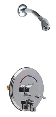 Chicago Faucets SH-PB4-03-000 Pressure Balancing Tub and Shower Valve with Auto Drain, Shower Head 1.5 GPM