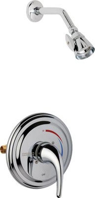Chicago Faucets SH-TP7-06-000 Thermostatic Pressure Balancing Shower Fitting with Contemporary Handle, 2.5 GPM Shower Head with Adjustable Spray Pattern