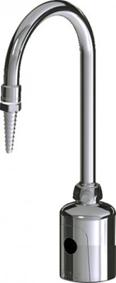Chicago Faucets LEF-B11-00T HyTronic Touch Free Gooseneck Faucet with Laboratory Nozzle, Single Supply, Battery Powered, Bluetooth Communication