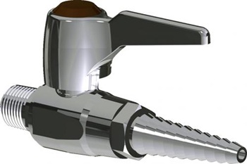 Chicago Faucets LGB1-11D Single Ball Valve, Laboratory Index Button, Brown with White Letters, NIT (Nitrogen)