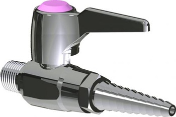 Chicago Faucets LGB1-11J Single Ball Valve, Laboratory Index Button, Pink with Black Letters, PRO (Propane)