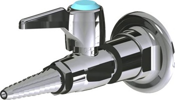 Chicago Faucets LGB1-11M-50 Single Valve with Wall Flange, Laboratory Index Button, Light Blue with Black Letters, SG (Specialty Gas)