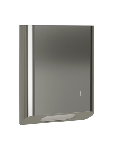 Bradley 2B1-110000-BS Elvari Paper Towel Dispenser, Surface Mounted, Medium Capacity, 500 Folded, Brushed Stainless