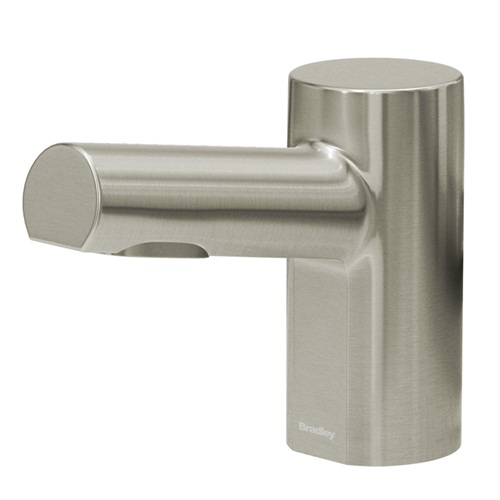 Bradley 6-3300-RLT-BN Verge Touchless Soap Dispenser, Liquid, Top Fill, Deck Mounted, Metro Series, Brushed Nickel