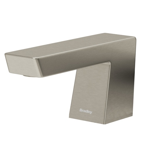 Bradley 6-3700-RLT-BN Verge Touchless Soap Dispenser, Liquid, Top Fill, Deck Mounted, Zen Series, Brushed Nickel