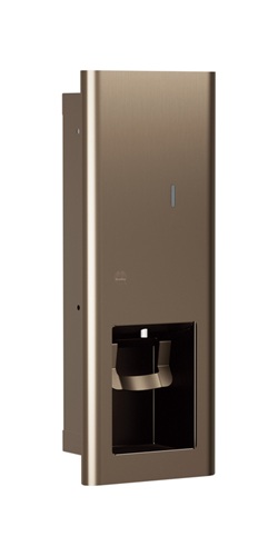 Bradley 6B1-000000-BZ Elvari Manual Liquid Soap/Gel Sanitizer Dispenser, Recessed, 40 oz, Brushed Bronze
