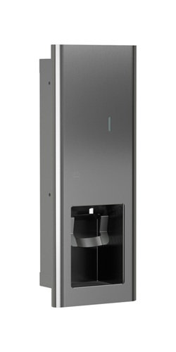 Bradley 6B1-000073 Elvari Manual Foam Soap Dispenser, Recessed, 40 oz, Satin Stainless