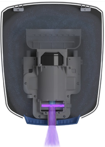 World Dryer S-762A SANITIZE + DRY Hand Dryer, Sanitizing, High-Speed, ADA Compliant, Surface Mounted, 120-277 Global Universal Voltage, Two-Tone Black Matte Cover
