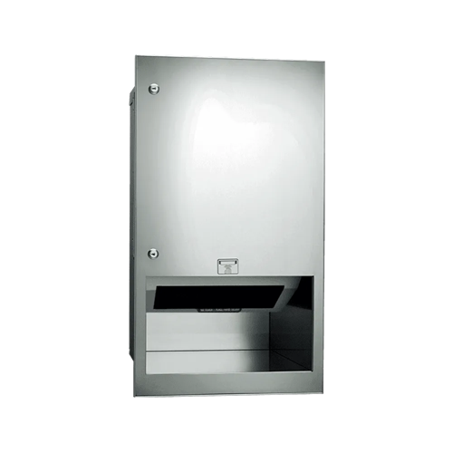 ASI 645210AC Simplicity Collection Automatic Roll Paper Towel Dispenser, Recessed, AC Powered, Stainless Steel with Satin Finish