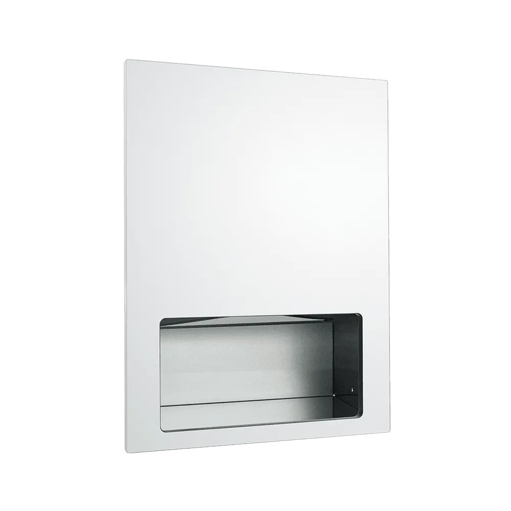 ASI 6457-00 Piatto Completely Recessed Paper Towel Dispenser, White Phenolic Door