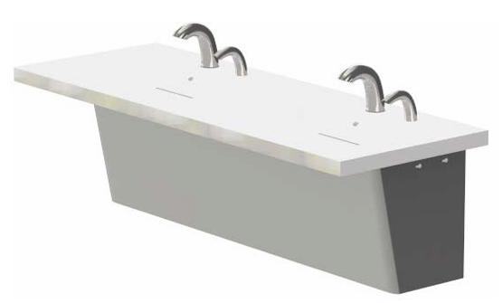 Zurn Z5001.02 Sundara Reef Double Basin Hand Washing System, Includes Sink, Faucet and Soap Dispenser