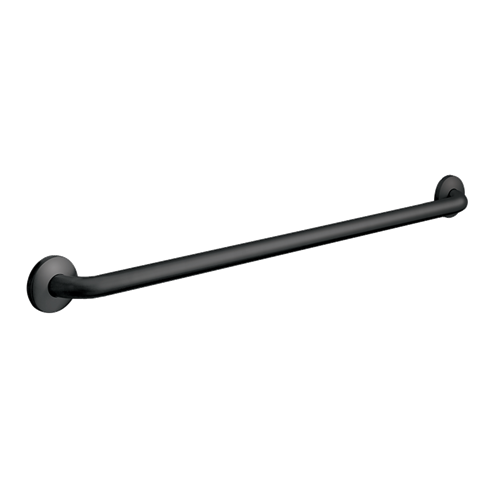 ASI 3801-36-41 Straight Grab Bar, 36 inch, Snap Flange, 1-1/2" O.D., Matte Black