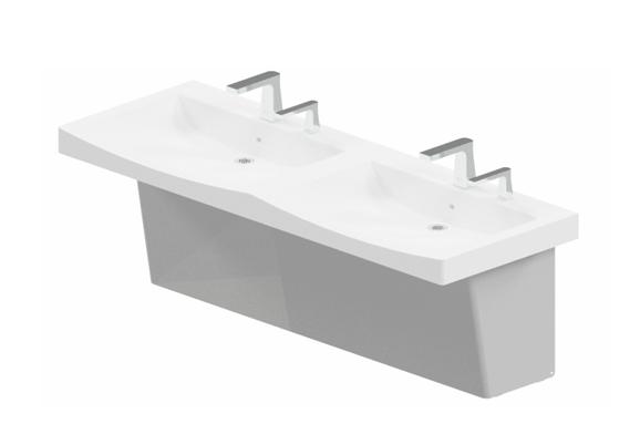 Zurn Z5004.02 Sundara Surf Double Basin Hand Washing System, Includes Sink, Faucet and Soap Dispenser