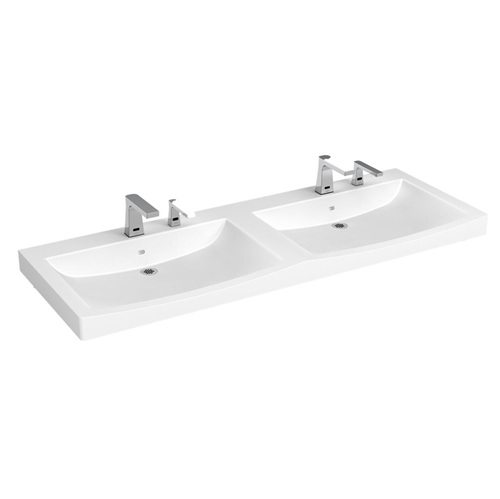 Zurn Z5004.02 Sundara Surf Double Basin Hand Washing System, Includes Sink, Faucet and Soap Dispenser