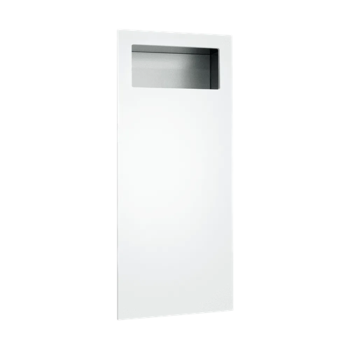 ASI 6474-00 Piatto Completely Recessed Waste Receptacle, 12 Gallon, White Phenolic Door