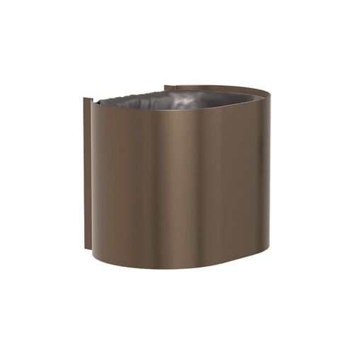 Bradley 3B1-113400-BZ Elvari Waste Receptacle, Surface Mounted, Small Capacity, 10 Gallon, Brushed Bronze