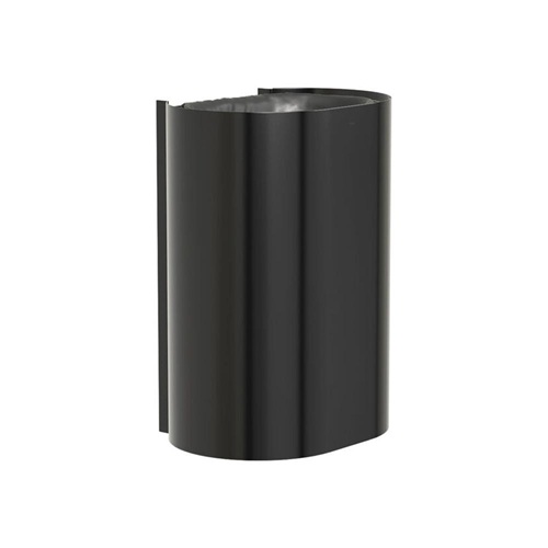 Bradley 3B1-113600-BB Elvari Waste Receptacle, Surface Mounted, Large Capacity, 18 Gallon, Brushed Black