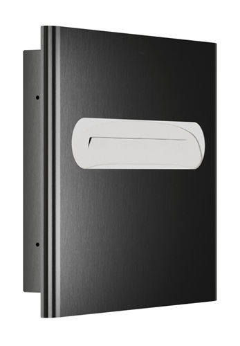 Bradley 5B1-003600-BB Elvari Toilet Seat Cover Dispenser, Recessed, Large Capacity, Brushed Black