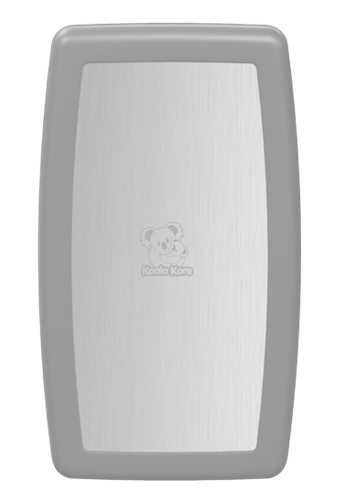 Koala Kare KB301-01SS Vertical Surface Mounted Baby Changing Station with Stainless Steel Veneer, ADA Compliant, Grey