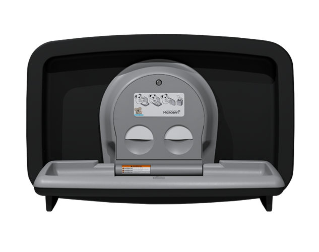 Koala Kare KB310-SSRE-MBLK Horizontal Stainless Steel Baby Changing Station, Recessed Mounted, Matte Black