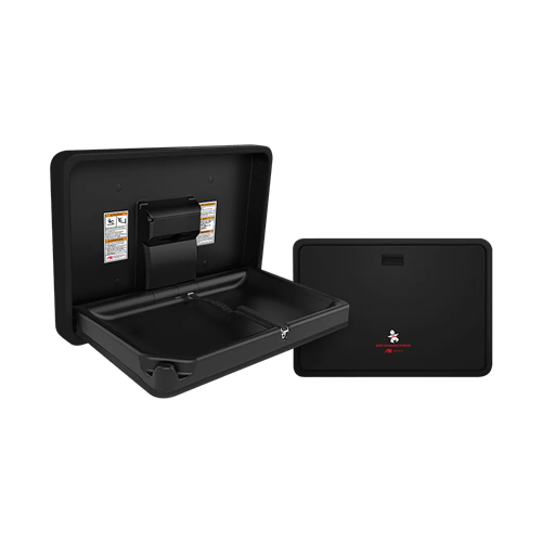 ASI 9026-41 Baby Changing Station, Horizontal, Plastic/Stainless Steel, Surface Mounted, Matte Black