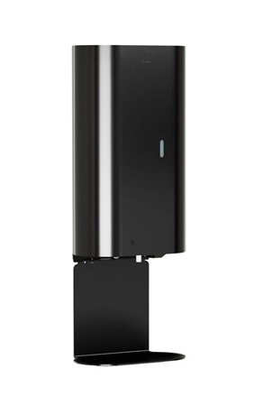 Bradley 6B1-119373T-BB Elvari Sensor Operated Foam Soap Dispenser with Drip Tray, Battery, Surface Mounted, 40 oz, Brushed Black