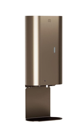 Bradley 6B1-119373T-BZ Elvari Sensor Operated Foam Soap Dispenser with Drip Tray, Battery, Surface Mounted, 40 oz, Brushed Bronze