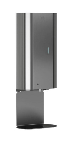 Bradley 6B1-119473T Elvari Sensor Operated Foam Soap Dispenser with Drip Tray, AC Plug-in, Surface Mounted, 40 oz, Satin Stainless