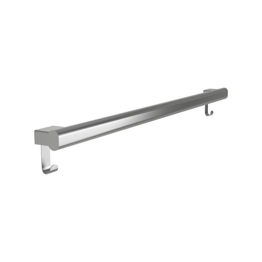 Bradley 8B1-0013696 Elvari Oval Grab Bar with Hooks, 36" Length, Satin Stainless