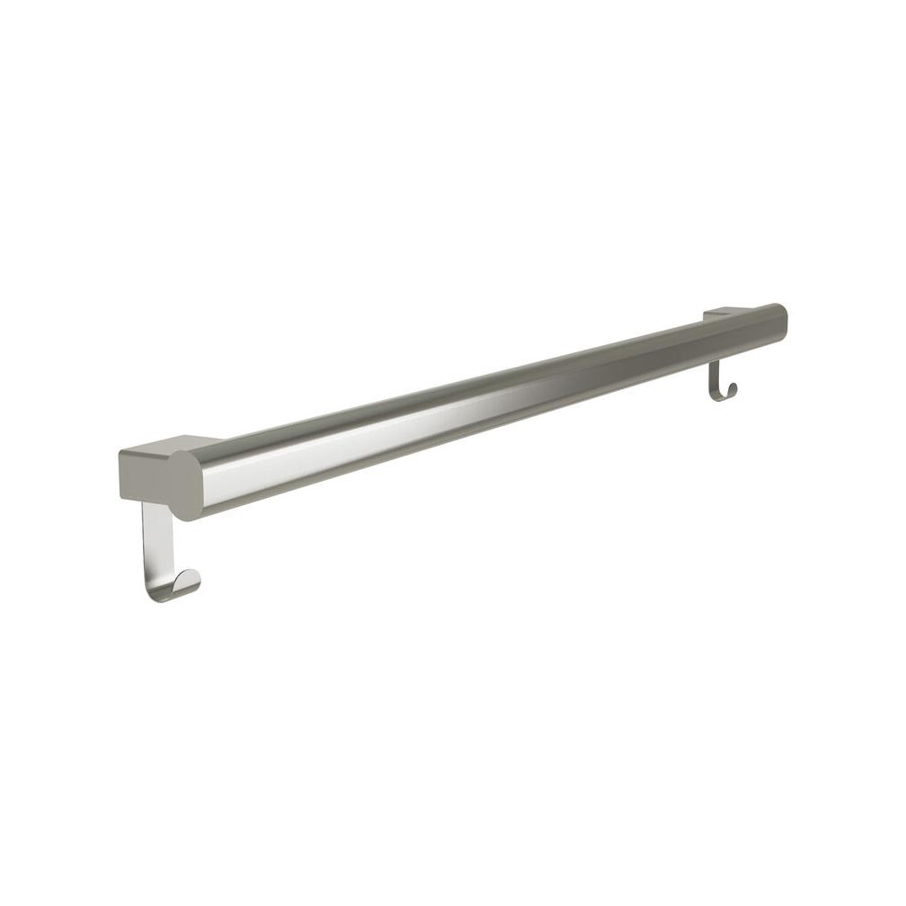 Bradley 8B1-0013696-BS Elvari Oval Grab Bar with Hooks, 36" Length, Brushed Stainless