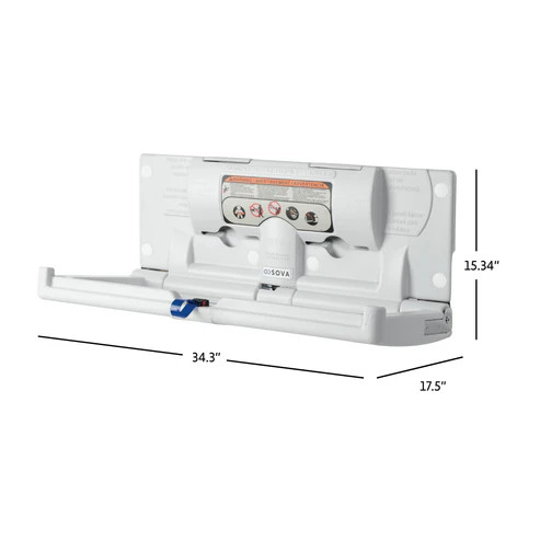 Sova 10HS0101 Origin Baby Changing Station, Horizontal, Surface Mount, Light Gray