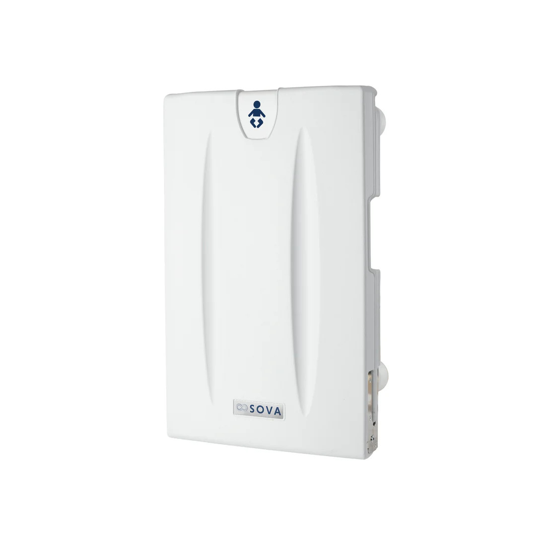 Sova 10VS0201 Origin Baby Changing Station, Vertical, Surface Mount with EZ Mount Backer Plate, Light Gray