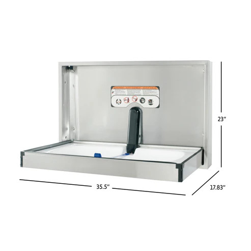 Sova 35HR0006 Summit Baby Changing Station, Horizontal, Recessed Mount, Stainless Steel