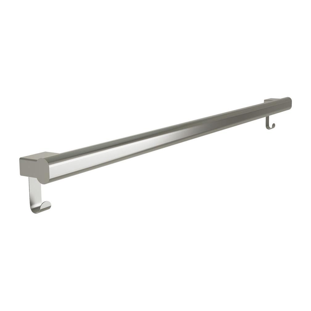 Bradley 8B1-0014296-BS Elvari Oval Grab Bar with Hooks, 42" Length, Brushed Stainless