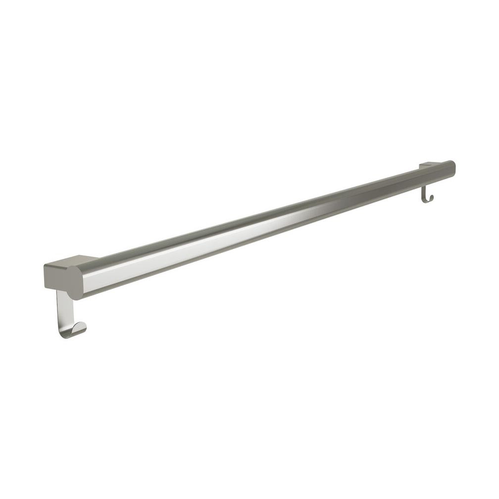 Bradley 8B1-0014896-BS Elvari Oval Grab Bar with Hooks, 48" Length, Brushed Stainless