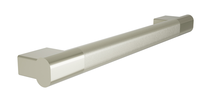 Bradley 8B1-2012400-BN Elvari Oval Grab Bar, 24" Length, Peened Brushed Nickel