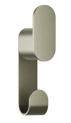 Bradley 9B1-110200-BN Elvari Coat or Robe Hook, Double, Brushed Nickel