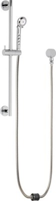 Chicago Faucets 151-175ADCP Wall Mounted 1.75 GPM Hand Spray, Two 34" Stainless Steel Hoses with Auto Drain and 24" Slide Bar