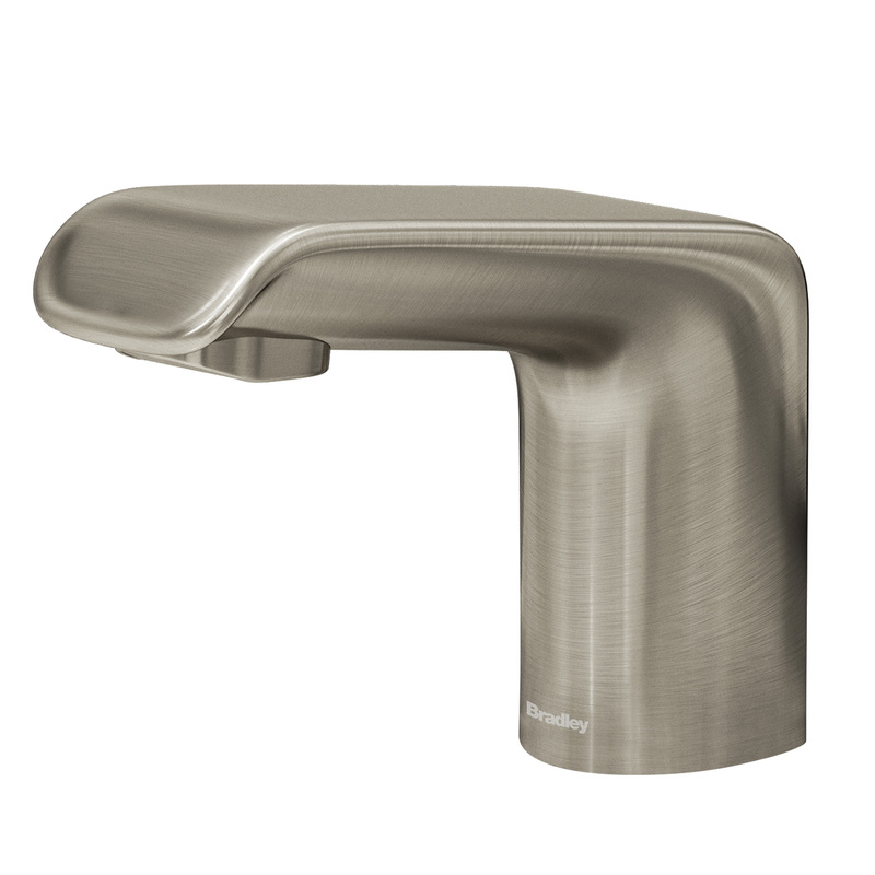 Bradley S53-3500-RL3-BN Verge Linea Faucet, Touch Free, Sensor Operated, Tempered 0.35 GPM, Brushed Nickel