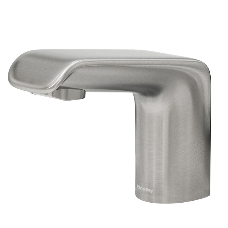 Bradley S53-3500-RT5-BS Verge Linea Faucet, Touch Free, Sensor Operated, Thermostatic 0.5 GPM, Brushed Stainless