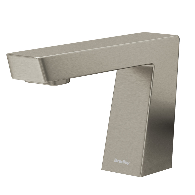 Bradley S53-3700-RL3-BN Verge Zen Faucet, Touch Free, Sensor Operated, Tempered 0.35 GPM, Brushed Nickel
