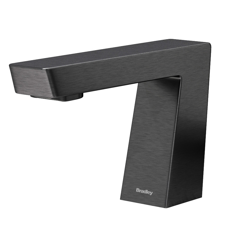 Bradley S53-3700-RT5-BB Verge Zen Faucet, Touch Free, Sensor Operated, Thermostatic 0.5 GPM, Brushed Black Stainless