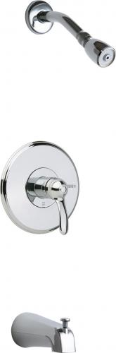 Chicago Faucets 1905-TK620LCP Thermostatic Pressure Balancing Tub and Shower Trim Kit