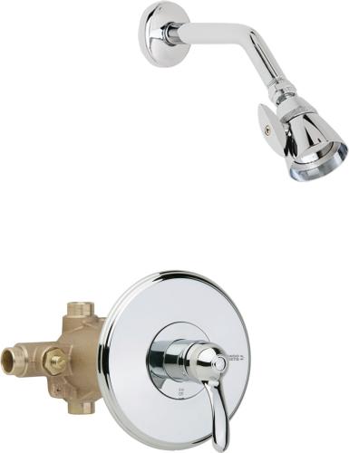 Chicago Faucets 1907-622LCP Thermostatic Pressure Balancing Tub and Shower Fitting